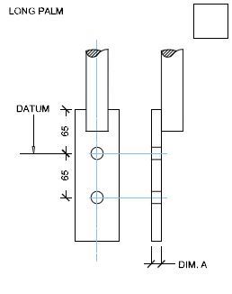 Handrail Standard for 33.7mm tube - Long Palm